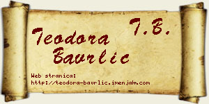 Teodora Bavrlić vizit kartica